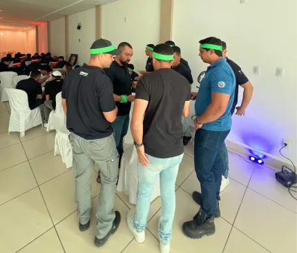 Equipe em evento corporativo no Escaping Natal